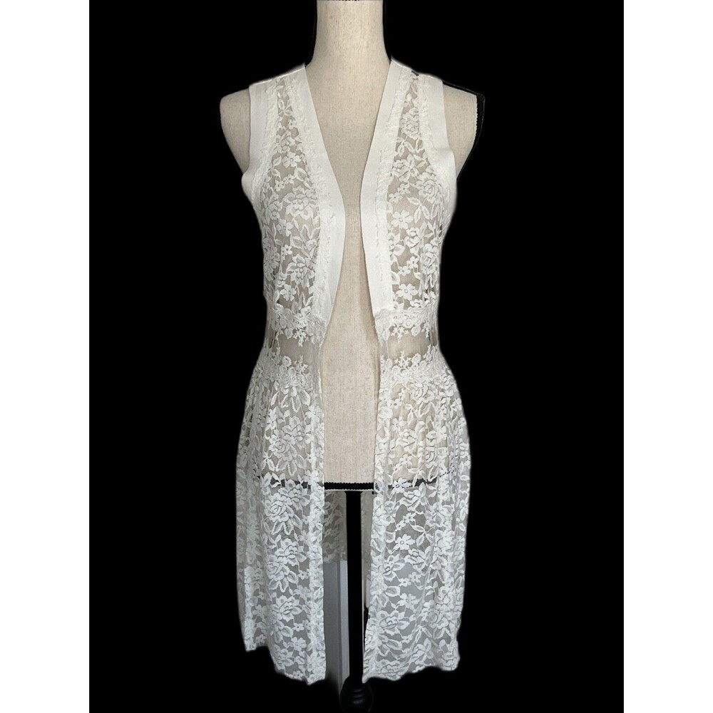 Voice Of California Lace Ivory Vest Size Small